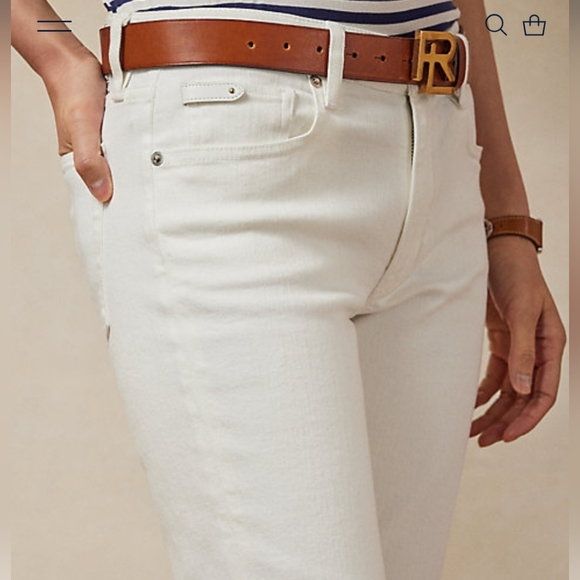 Ralph Lauren Purple Label Women's White Cotton Matchstick 400 Jeans size  29 - Picture 1 of 16